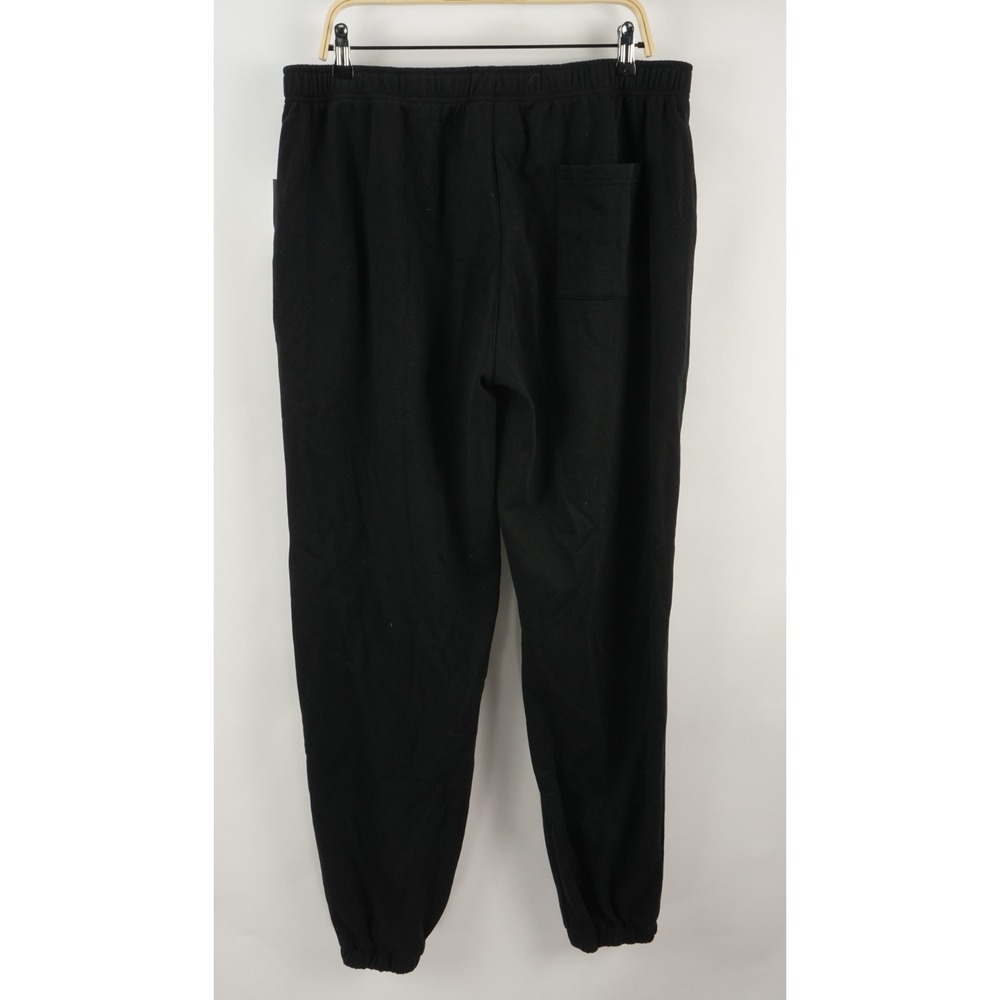 New Designs Untitled Circle U Untitled Men's 2XL x 33 Black White Fleece Joggers - Picture 2 of 8
